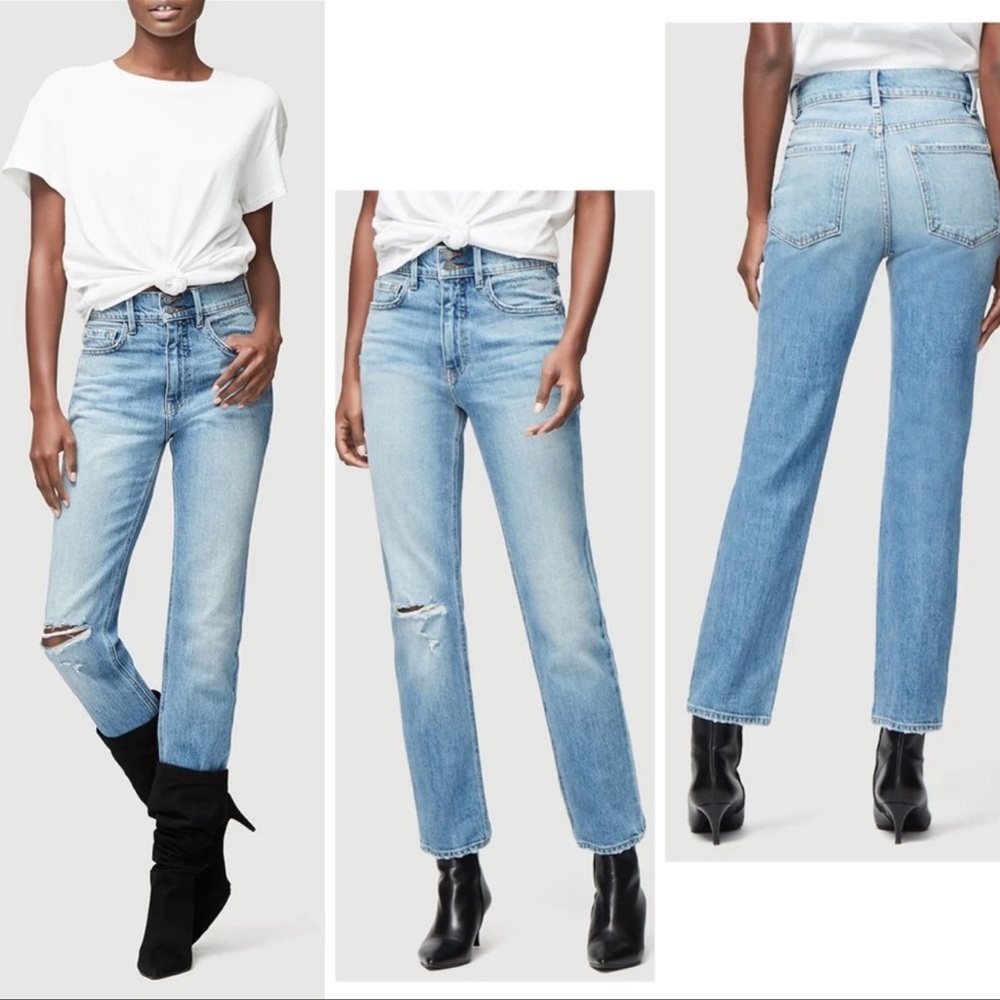 NWT Frame Denim Le Sylvie Slender Straight Jeans In Aretha